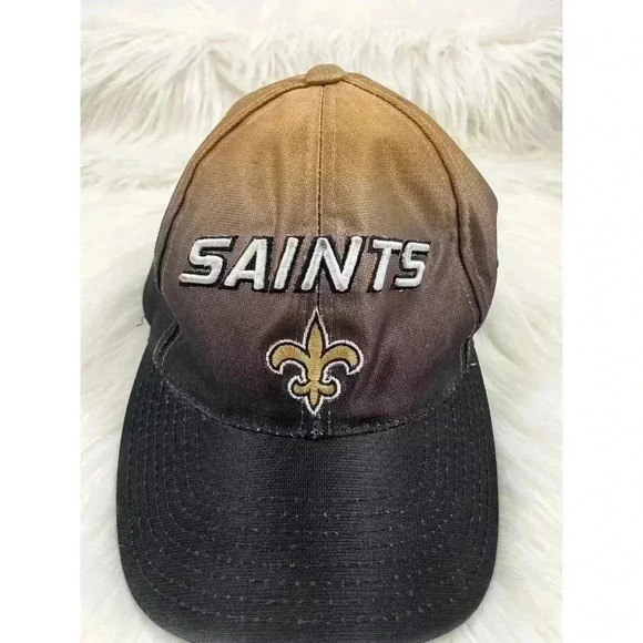 NFL New Orleans Saints ProLine Puma Authentic Ombre Adjustable Hat Cap Metallic - Picture 3 of 8